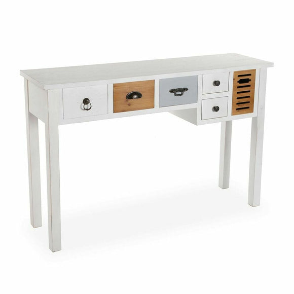 Hall Table with Drawers Versa Areti White Wood (34,5 x 70 x 48 cm)-0