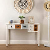 Hall Table with Drawers Versa Areti White Wood (34,5 x 70 x 48 cm)-1