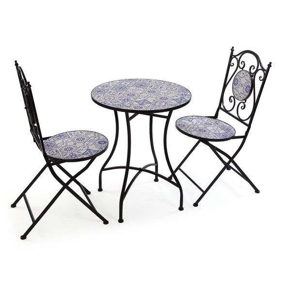 Table set with 2 chairs Versa Melo 60 x 71 x 60 cm-0