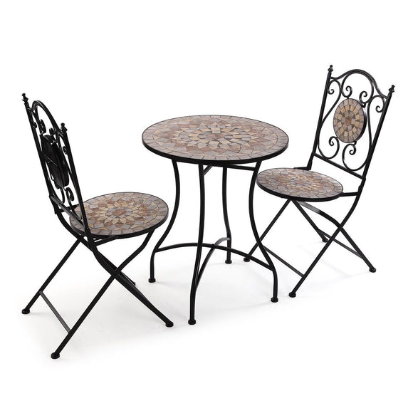 Table set with 2 chairs Versa Aruba 60 x 71 x 60 cm-0