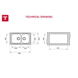 Sink with Two Basins Teka CLASSIC2C86REV-2