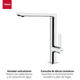 Mixer Tap Teka FO 915 Silver Metal-5