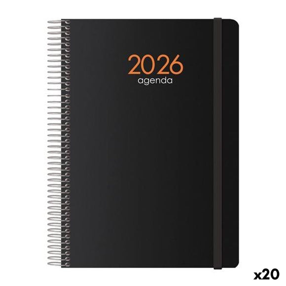 Diary DOHE SYNCRO Black 1/4 15 x 21 cm 2026 (20 Units)-0