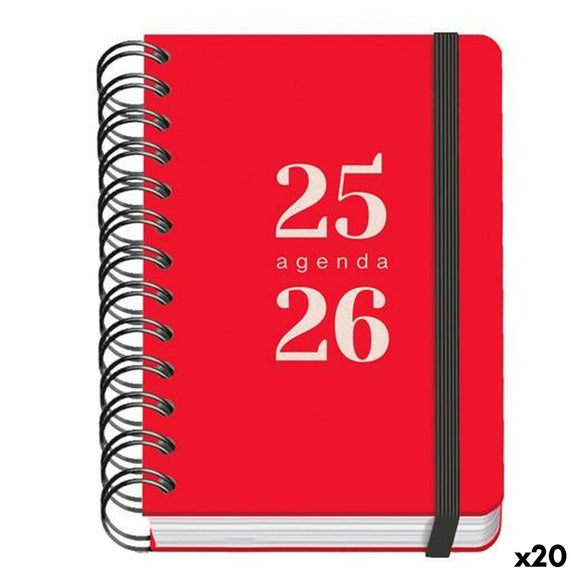 Diary DOHE GRAMMAR Red A6 120 x 170 mm 2025-2026 (20 Units)-0