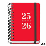 Diary DOHE GRAMMAR Red A6 120 x 170 mm 2025-2026 (20 Units)-0