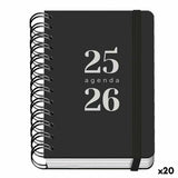 Diary DOHE GRAMMAR Black A6 120 x 170 mm 2025-2026 (20 Units)-0