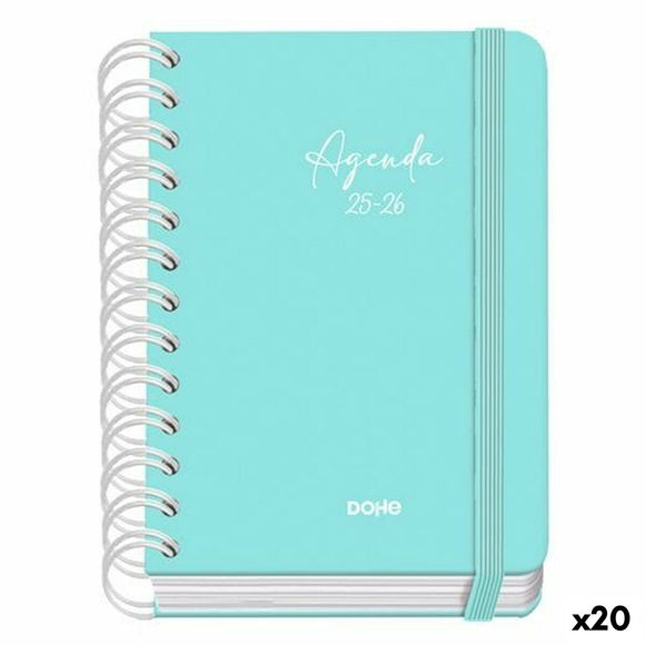Diary DOHE SERENITY WIRE´O Green A6 120 x 170 mm 2025-2026 (20 Units)-0