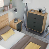 Chest of drawers Brown Black 77,5 x 40 x 93,5 cm-5