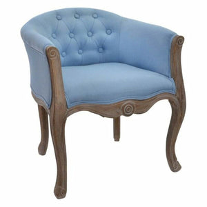 Armchair DKD Home Decor Blue Polyester Wood (58 x 56 x 69 cm)-0