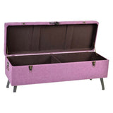 Bench DKD Home Decor 8424001565399 Multicolour Fuchsia Metal MDF Wood 120 x 42 x 53 cm-3