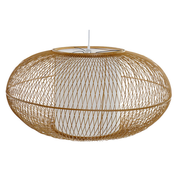 Ceiling Light DKD Home Decor White Natural Bamboo 40 W 83 x 83 x 40 cm-0