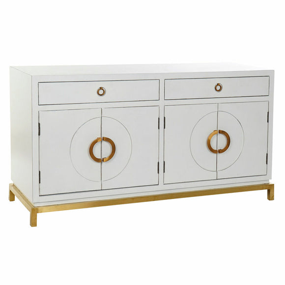 Sideboard DKD Home Decor Kamakura White Golden Metal Poplar 150 x 50 x 80 cm (150 x 50 x 80 cm)-0