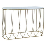 Console DKD Home Decor Golden Metal Marble 115 x 35 x 78 cm-0