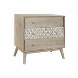 Chest of drawers DKD Home Decor 80 x 42 x 80 cm Natural White Leaf of a plant-0