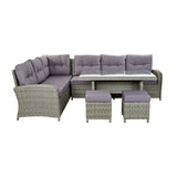Sofa and table set DKD Home Decor Exterior 267 x 204 x 90 cm (4 pcs)-0