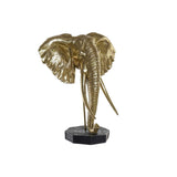 Decorative Figure DKD Home Decor Elephant Black Golden Metal Resin (60 x 36 x 73 cm)-1