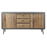 Sideboard DKD Home Decor MB-171204 144 x 45 x 75 cm Fir Natural Metal Light grey-2