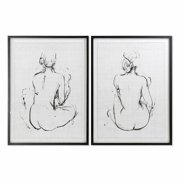 Painting DKD Home Decor 70 x 2,5 x 90 cm Lady Modern (2 Units)-0