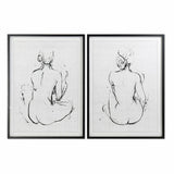 Painting DKD Home Decor 70 x 2,5 x 90 cm Lady Modern (2 Units)-0