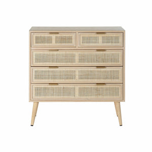 Chest of drawers DKD Home Decor Natural Paolownia wood MDF Wood Scandi 80 x 39,5 x 81 cm-0