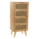 Chest of drawers DKD Home Decor Natural rubber Rattan (40 x 30 x 90 cm)-0