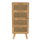 Chest of drawers DKD Home Decor Natural rubber Rattan (40 x 30 x 90 cm)-1