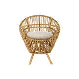 Armchair DKD Home Decor 8424001750092 Natural Cotton White Rattan (74 x 67 x 85 cm)-1