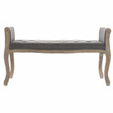 Bench DKD Home Decor   Natural Dark grey Rubber wood Canvas 109 x 44,5 x 60 cm-3