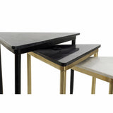 Set of 3 small tables DKD Home Decor White Black Green Golden 68 x 46,5 x 53 cm-6