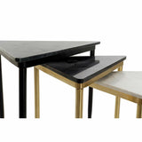 Set of 3 small tables DKD Home Decor White Black Green Golden 68 x 46,5 x 53 cm-2