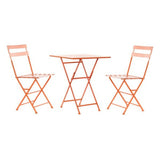 Table set with 2 chairs DKD Home Decor MB-177412 Coral 60 x 60 x 75 cm (3 pcs)-0