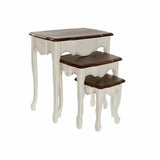 Set of 3 tables DKD Home Decor White Brown 60 x 40 x 66 cm-4