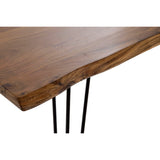 Dining Table DKD Home Decor 180 x 87 x 76 cm Black Metal Brown Acacia-1