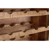 Bottle rack DKD Home Decor Black Metal Brown Acacia (60 x 32 x 107 cm)-3