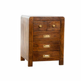 Nightstand DKD Home Decor Brown Golden Natural Acacia 45 x 40 x 61 cm-0