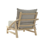 Armchair DKD Home Decor Natural Light grey Teak 82 x 80 x 73 cm-1