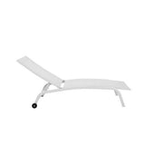 Sun-lounger DKD Home Decor With wheels PVC Aluminium (187,5 x 64 x 97 cm)-0