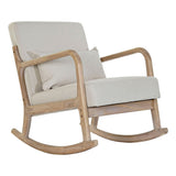 Armchair DKD Home Decor Beige Natural Rubber wood Sixties 66 x 85 x 81 cm-0