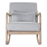 Armchair DKD Home Decor MB-179429 Grey Natural Light grey Rubber wood Sixties 66 x 88 x 78 cm-3