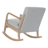 Armchair DKD Home Decor MB-179429 Grey Natural Light grey Rubber wood Sixties 66 x 88 x 78 cm-1