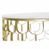 Side table DKD Home Decor 81 x 81 x 42 cm Golden White Plastic Marble Iron-2