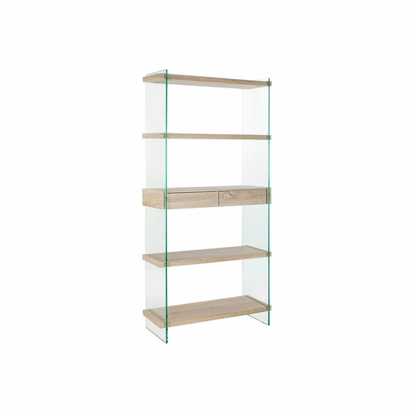 Shelves DKD Home Decor 90 x 35 x 180 cm Crystal Natural Wood Transparent MDF Wood-0