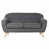 2-Seater Sofa DKD Home Decor 8424001799428 Grey Multicolour Natural Wood Rubber wood Scandi 146 x 72 x 82 cm-0