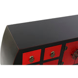 Console DKD Home Decor 98,5 x 27 x 80 cm Fir Black MDF Wood-1