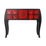 Console DKD Home Decor 98,5 x 27 x 80 cm Fir Black MDF Wood-2