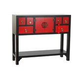 Console DKD Home Decor Black Fir MDF Wood 95 x 25 x 78,5 cm-0