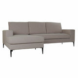 Chaise Longue Sofa DKD Home Decor Polyester Metal Dark Grey (240 x 160 x 85 cm)-0