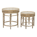 Side Table DKD Home Decor Rattan (2 pcs)-0