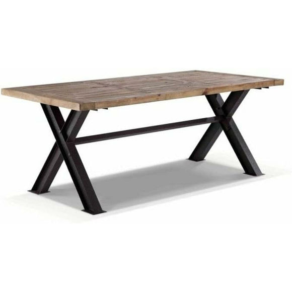 Dining Table DKD Home Decor Metal Iron Recycled Wood 200 x 100 x 78 cm-0