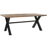 Dining Table DKD Home Decor Metal Iron Recycled Wood 200 x 100 x 78 cm-2